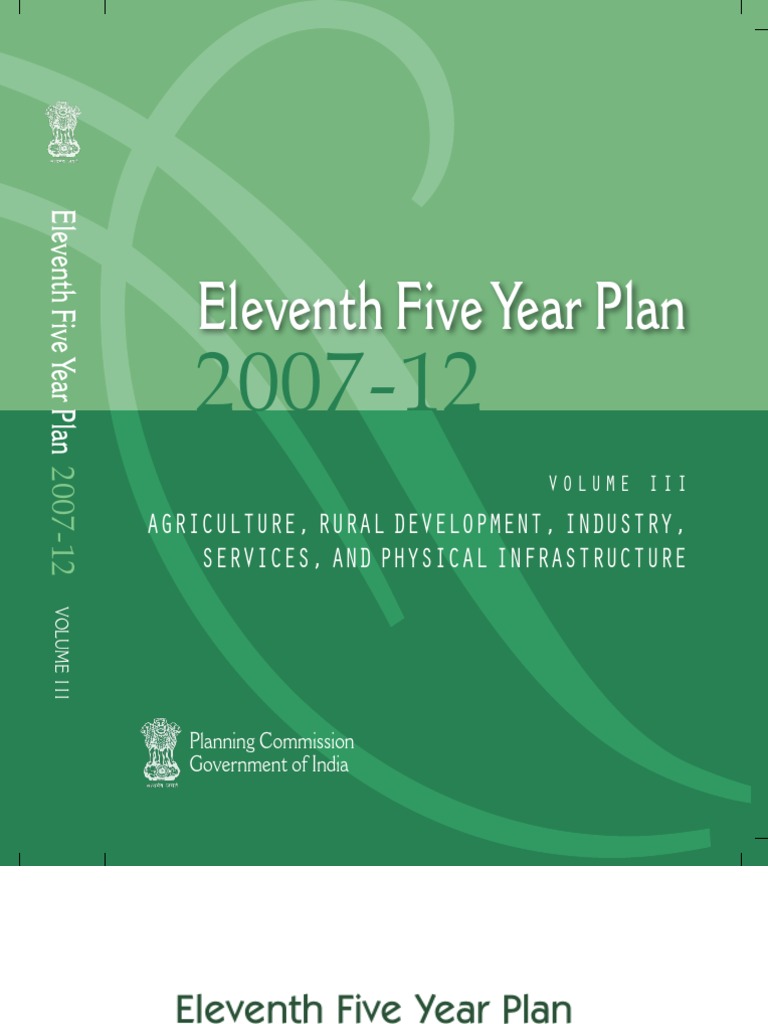 11th Five Year Plan 2007-12, India, Agriculture, Rural Development, and ...