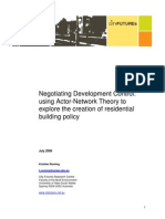 Negotiating Development Control: Using Actor-Network Theory To Explore The Creation of Residential Building Policy