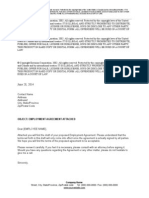 Cover Letter - Employment Agreement