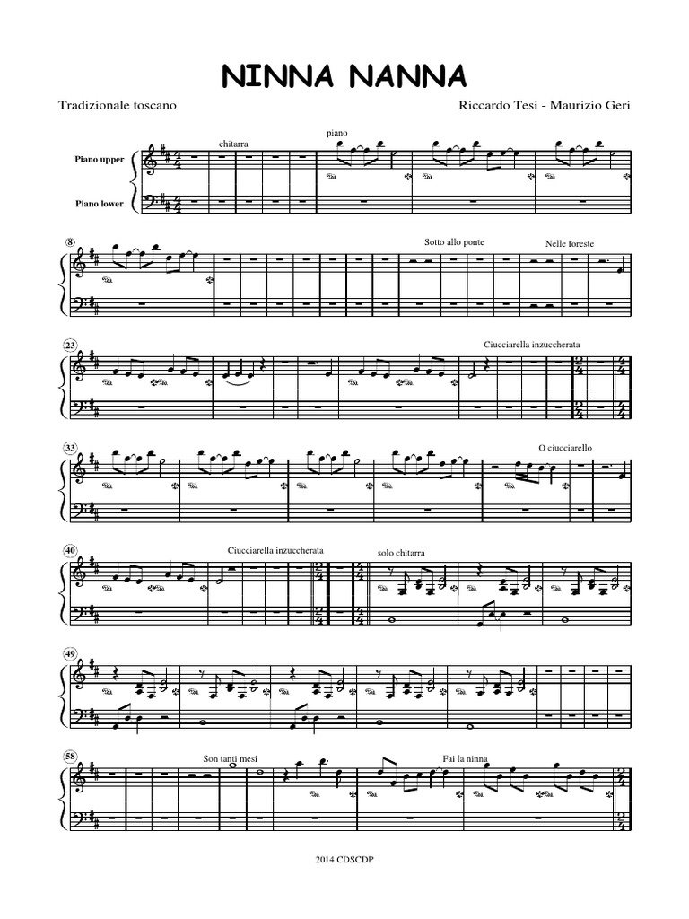 Ninna Nanna Piano Si Minore