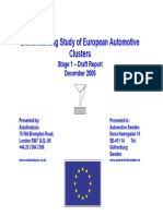 Benchmarking Study of European Automotive Clusters