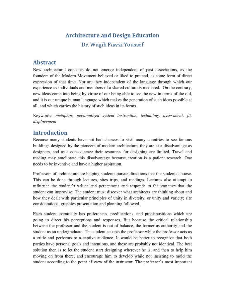 Enhancing Architecture Education Methods | PDF | Design | Scientific Method
