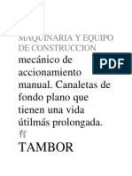 Maquinaria y Equipo de Construccion