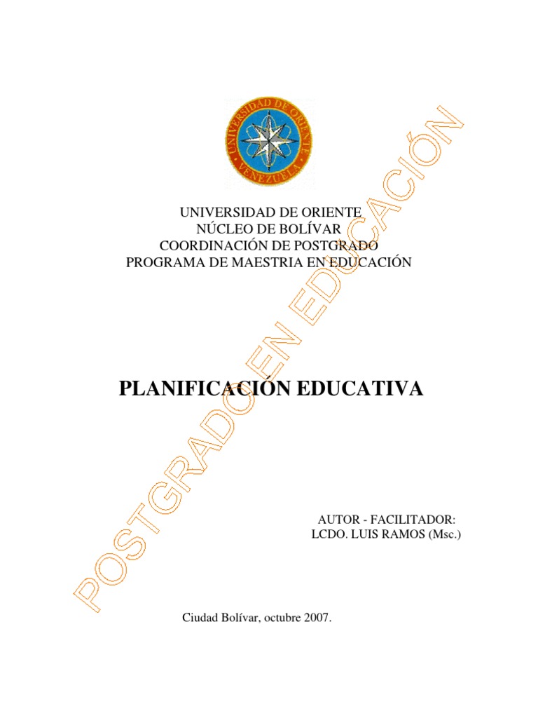 Planificacion Educativa | PDF | Planificación | Planificación estratégica