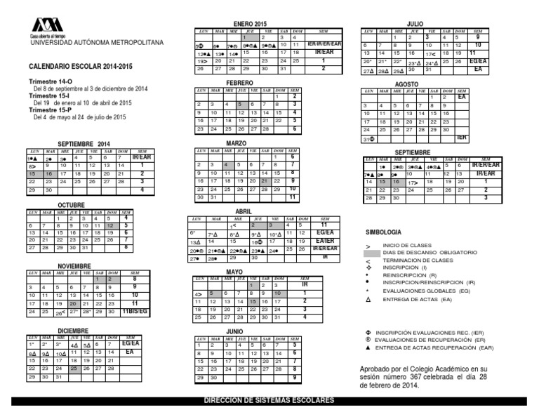 Calendario UAM PDF