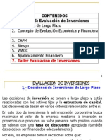 UNIDAD 6 Evaluacion de Inversiones