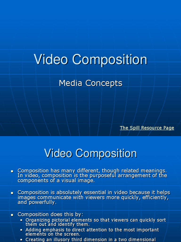Video Composition | PDF | Composition (Visual Arts) | Perspective ...