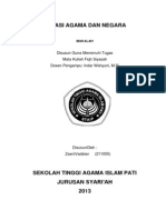 Tugas Makalah Relasi Agama Dan Negara