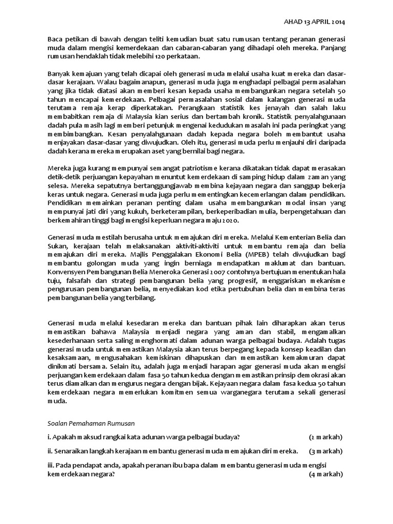 Generasi Muda Mengisi Kemerdekaan Pdf
