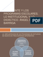 El Docente y Los Programas Escolares