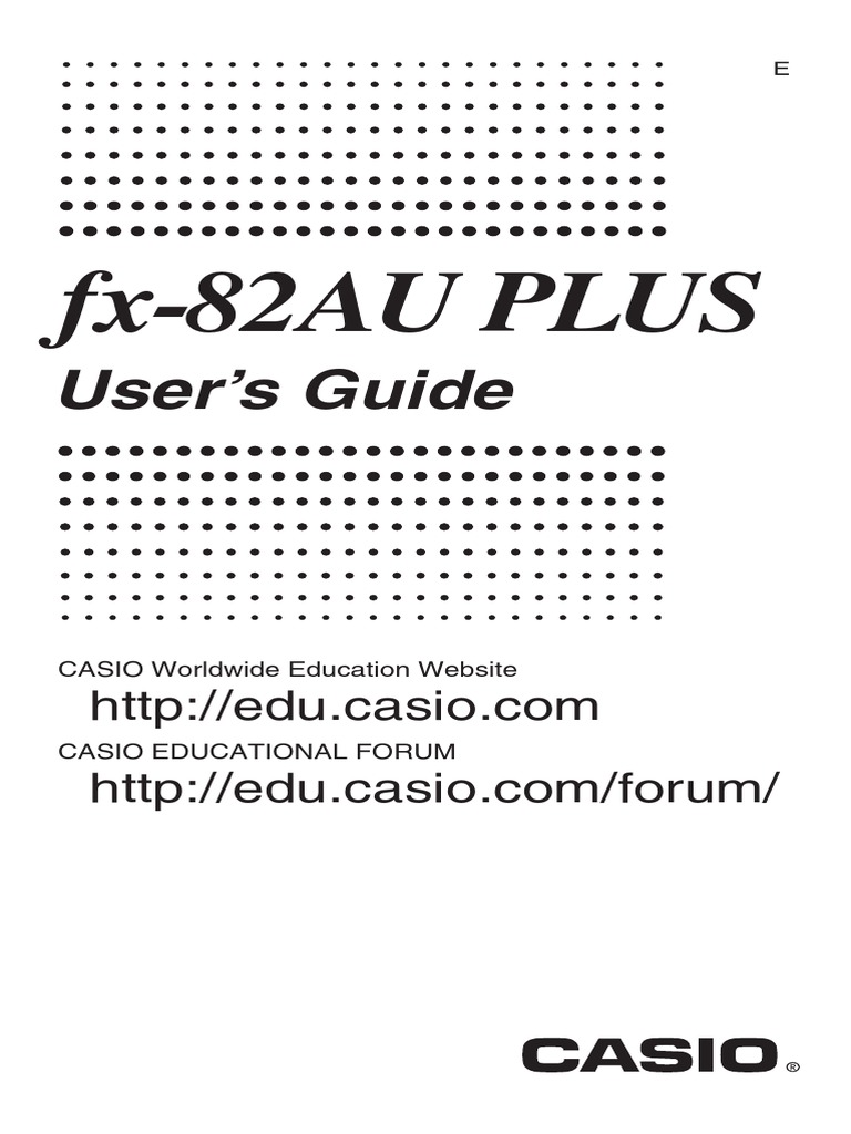 Casio Fx au User Manual Ww55