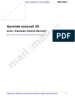 Aprende Autocad 3D: Autor: Alexander Subirós Martínez