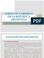 11 El Sistema de Gobierno de La Republica Argentina