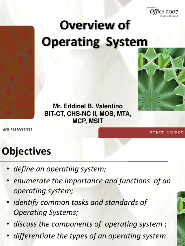OS Overview | Operating System | Graphical User Interfaces