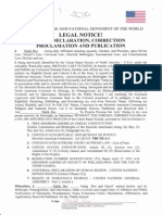 The Moorish Divine and National Movement of The World Legal I (Otice! Name Declaration, Correction Proclamatioi/ Ai/d Publication