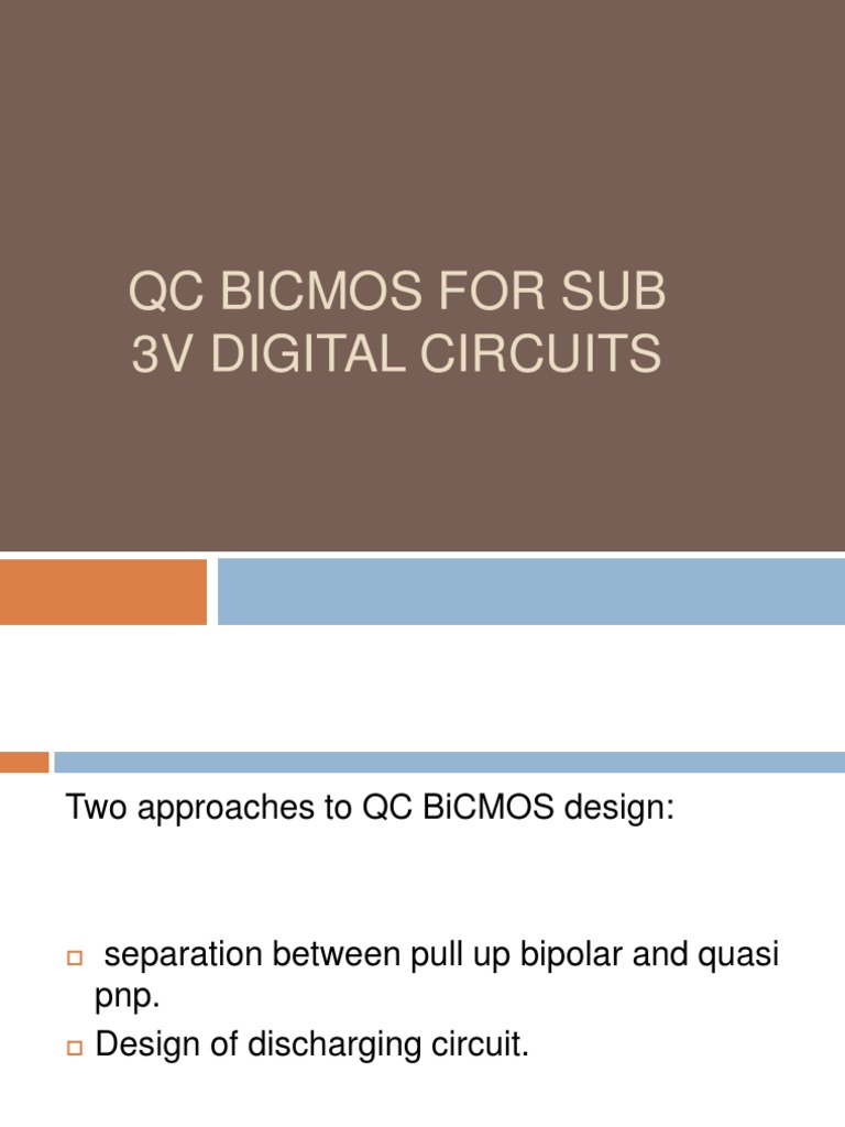 QC BiCMOS Design for Sub-3V Circuits | PDF