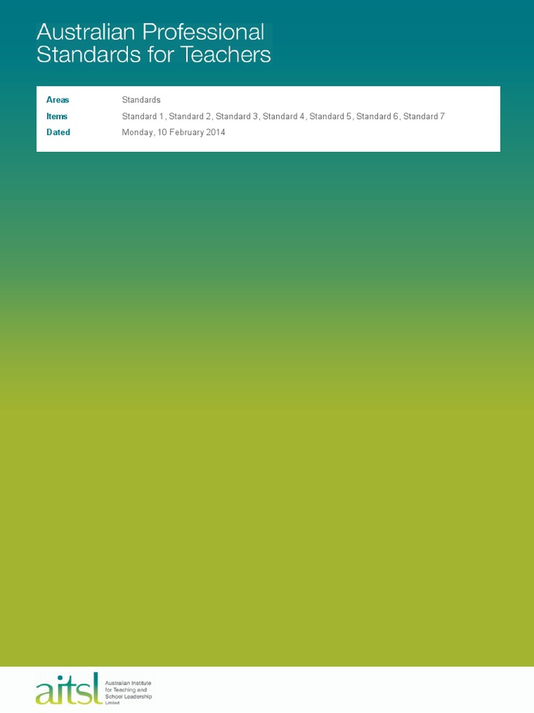 Teaching Standards and Strategies Guide | PDF | Educational Assessment ...