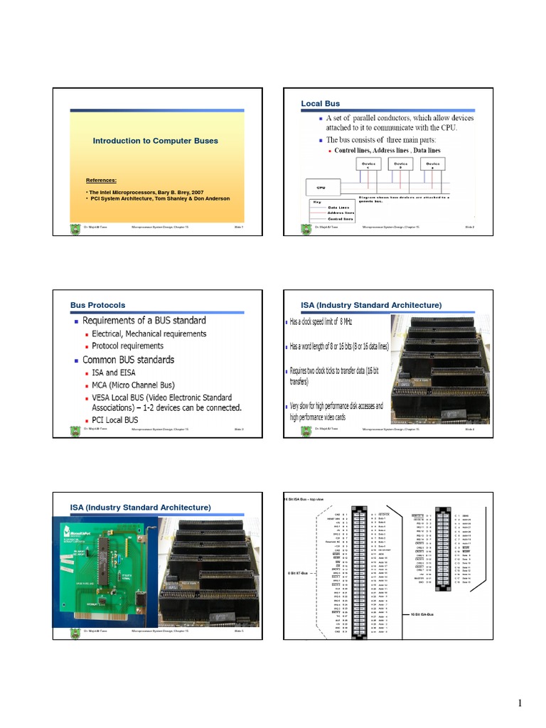Different Bus Architecture Like EISA, ISA | PDF | Microprocessor ...