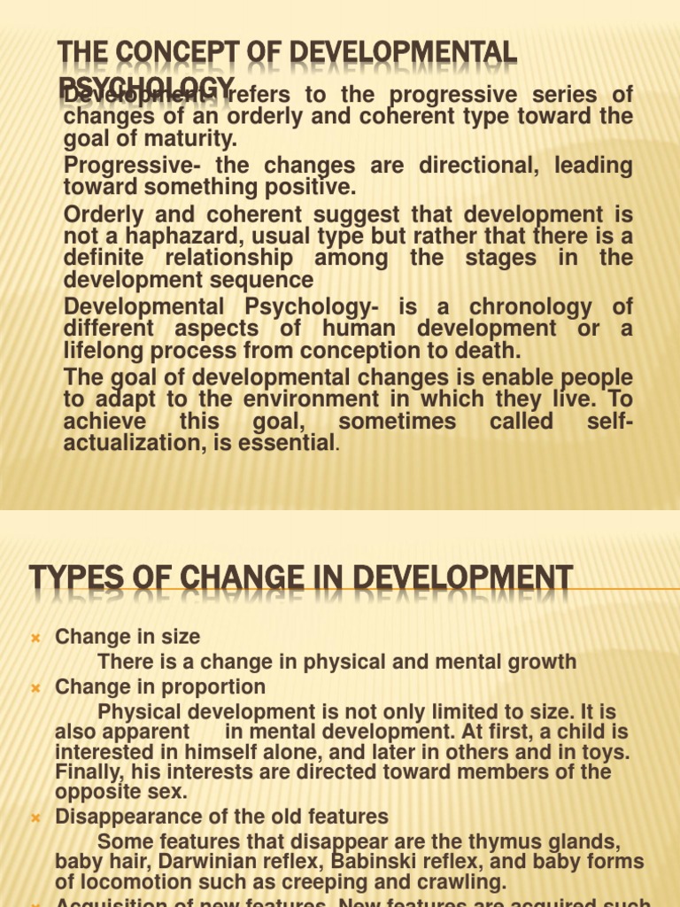 The Concept of Developmental Psychology | PDF | Attitude (Psychology