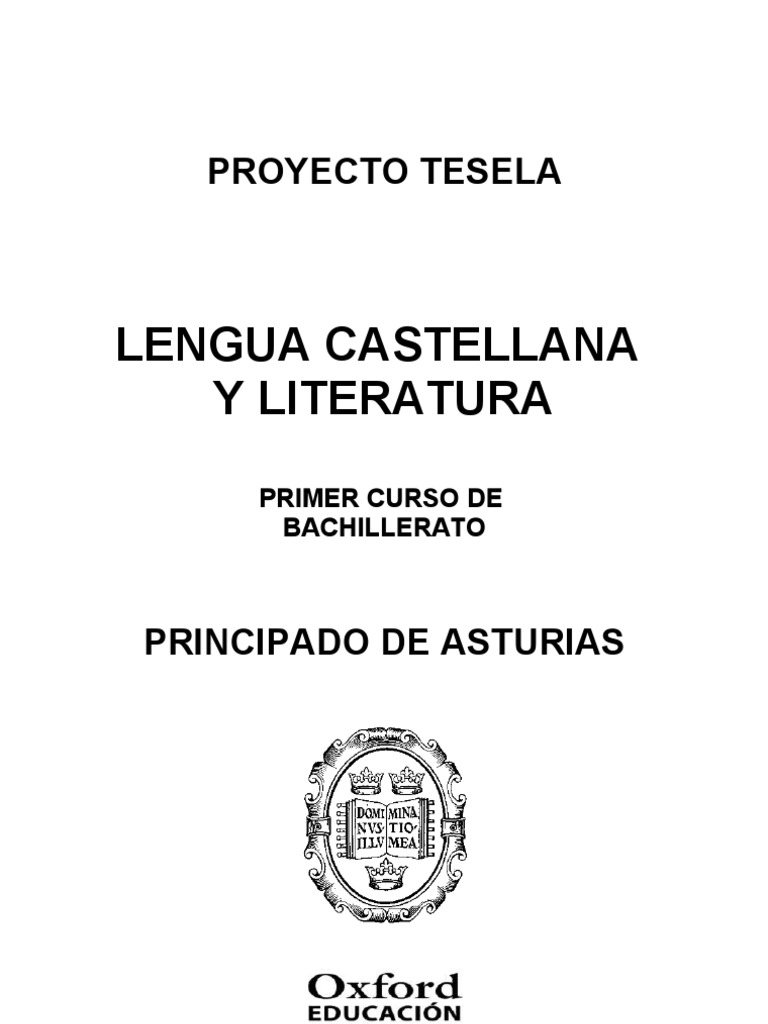 114 Lengua Castellana y Literatura 1 Bach Principado de Asturias | PDF ...