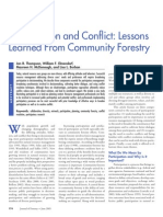 Participation and Conflict: Lessons Learned From Community Forestry