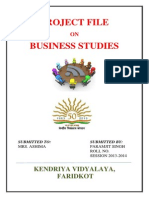 Project File Business Studies: Kendriya Vidyalaya, Faridkot