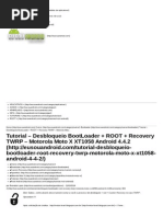 Download Tutorial  Desbloqueio BootLoader  ROOT  Recovery TWRP  Motorola Moto X XT1058 Android 44 by Denisson Lopes Monteiro SN231812239 doc pdf