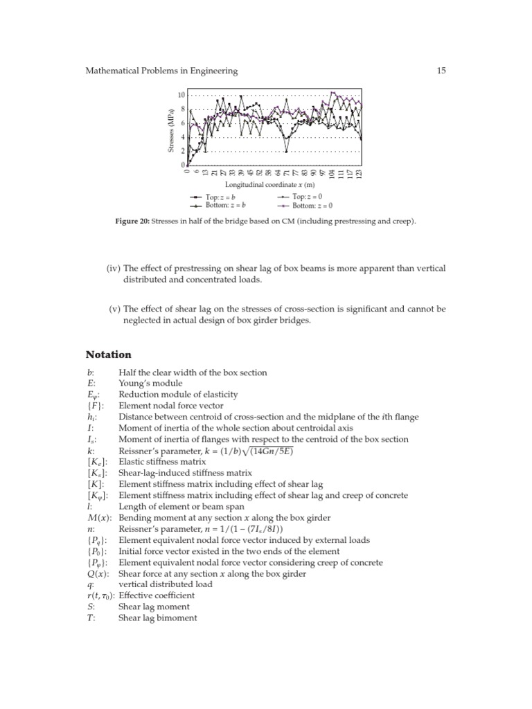 Shear Lag Effects in Box Girder Bridges | PDF