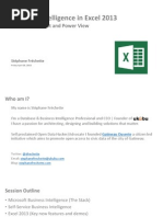 Business Intelligence in Excel 2013: Excel, Powerpivot and Power View