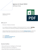 Business Intelligence in Excel 2013: Excel, Powerpivot and Power View