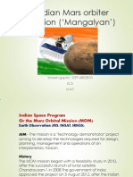 Indian Mars Orbiter Mission ( Mangalyan') : Ishaan Gupta - 03914802810 ECE Mait