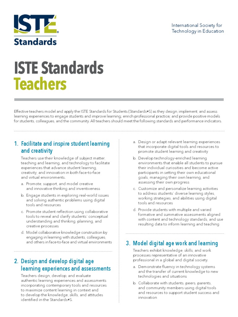 Iste Stds | PDF | Creativity | Collaboration