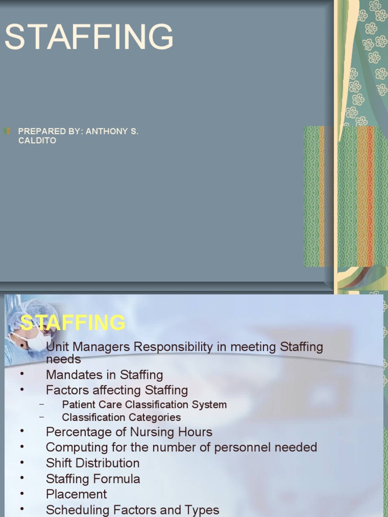 Staffing Norms in Nursing Management | PDF | Health Care | Nursing