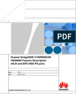 Huawei SingleSDB V100R006C00 HSS9860 Feature Description (HLR and EPC-HSS FE Part)