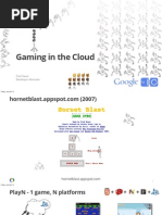 Gaming in the Cloud