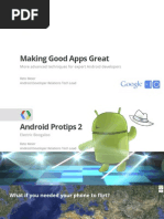 Making Good Apps Great More Advanced Topics For Expert Android Developers