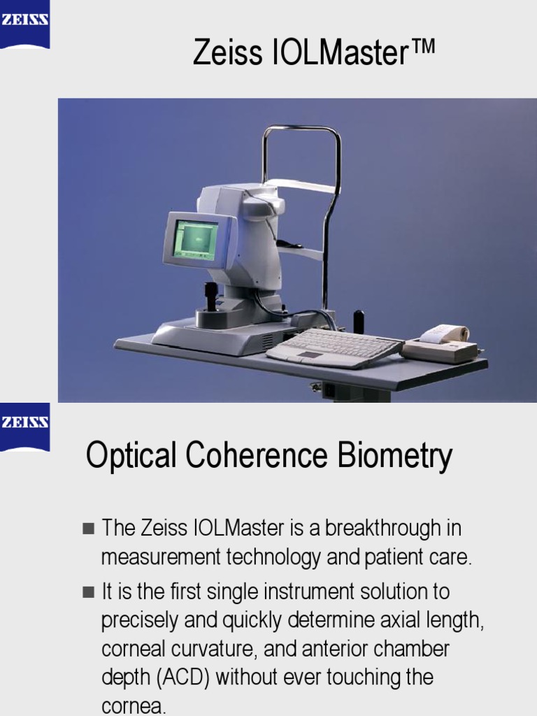 Zeiss IOLMaster | Signal To Noise Ratio | Human Eye
