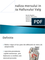 Analiza Mersului in Patologia Halluxului Valg
