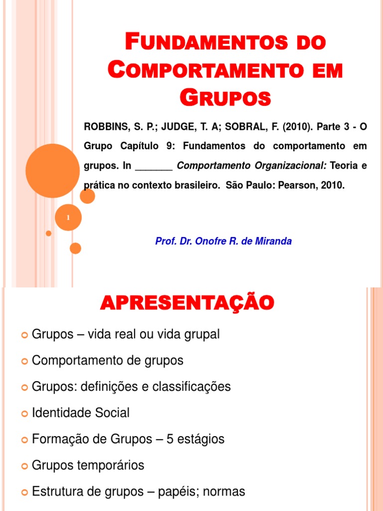 Fundamentos do Comportamento em Grupos | PDF | Comportamento | Autoestima