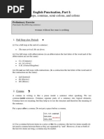 English Punctuation I - Full Stops, Commas, Semi-Colons, Colons