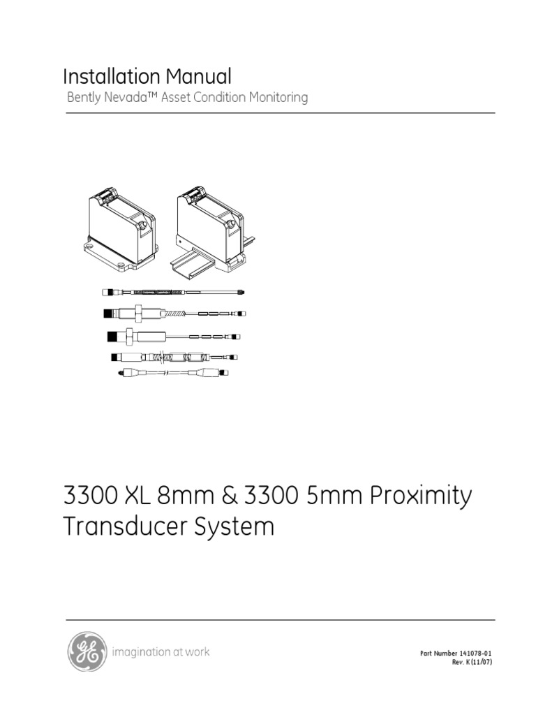 3300 XL 8mm & 3300 5mm Proximity Transducer System Installation Manual PDF Cable