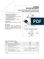 BU208D BU508D/BU508DFI: High Voltage Fast-Switching NPN Power Transistors