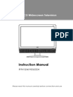 Instruction Manual: TFT LCD Widescreen Television