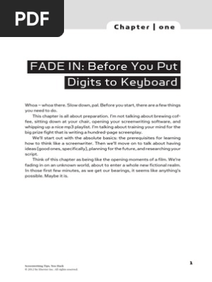 Screenwriting Tips Dorothy Gale Screenplay