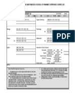 University of California San Francisco School of Pharmacy Approved Course List