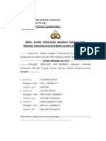 Berita Acara Penolakan Menanda Tangani Surat Perintah Penangkapan Dan Berita Acara Penangkapan