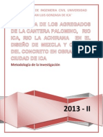 Proyecto de Investigacion Eficiencia de Los Agregados de La Cantera Palomino