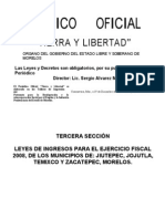 Ley de Ingresos 2008 Municipios