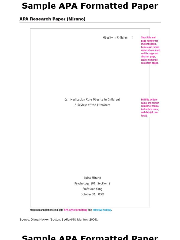 Examples of apa format essays image