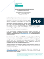 [Spanish] Call for IPSF PARO Positions 2014-2015